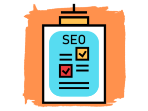 Checklist with SEO written at the top of the page