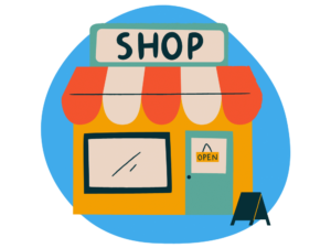 Ecommerce shop that's open for business.