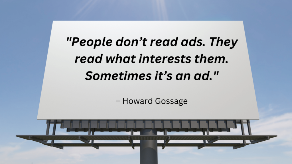 billboard-with-copywriting-quote-from-howard-gossage